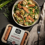 GRILLED POTATO, FENNEL, AND VEGAN BRATWURST SALAD