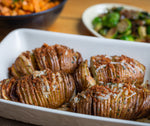 HASSELBACK POTATOES WITH CHEESE AND BACON VEGAN RECIPE