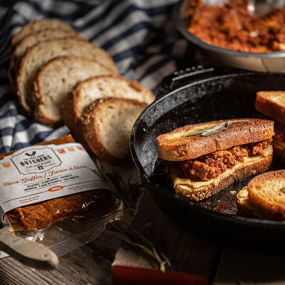 Plant-Based Sloppy Joes Grilled Cheese