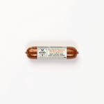 Ingredients: Wheat gluten, Water, Onion, Organic adzuki beans, Apple cider vinegar, Barley, Organic garlic, Salt, Organic sunﬂower oil, Natural ﬂavours, Spices.  