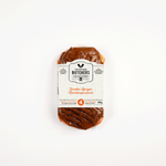 Ingredients: Onion, Wheat gluten, Water, Organic adzuki beans, Barley, Organic sunﬂower oil, Apple cider vinegar, Oats, Organic cane sugar, Salt, Organic garlic, Natural ﬂavours, Natural smoke ﬂavour, Herbs, Spices.