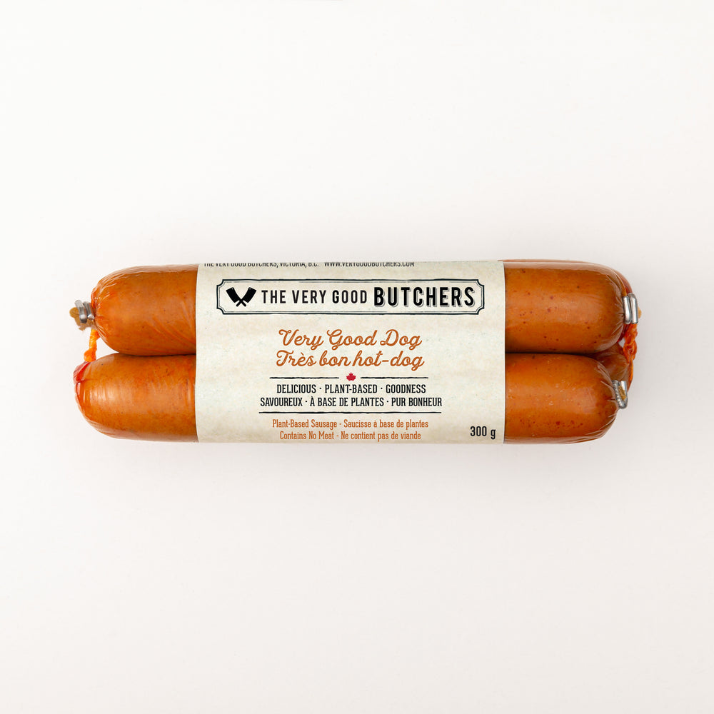 Ingredients: Water, Wheat gluten, Organic navy beans, Organic sunﬂower oil, Onion, Apple cider vinegar, Nutritional yeast, Salt, Tomato paste, Natural ﬂavour, Organic cane sugar, Beet powder, Natural smoke ﬂavour, Mustard seeds, Herbs, Spices.  